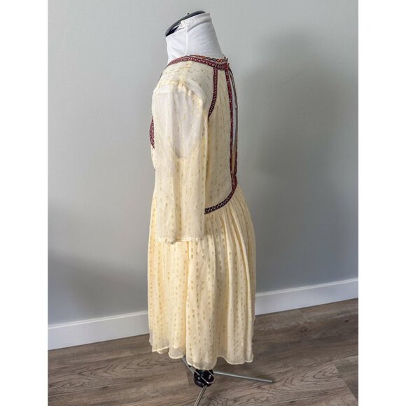 Free People Cream and Brown Midi Dress - Picture 13 of 15